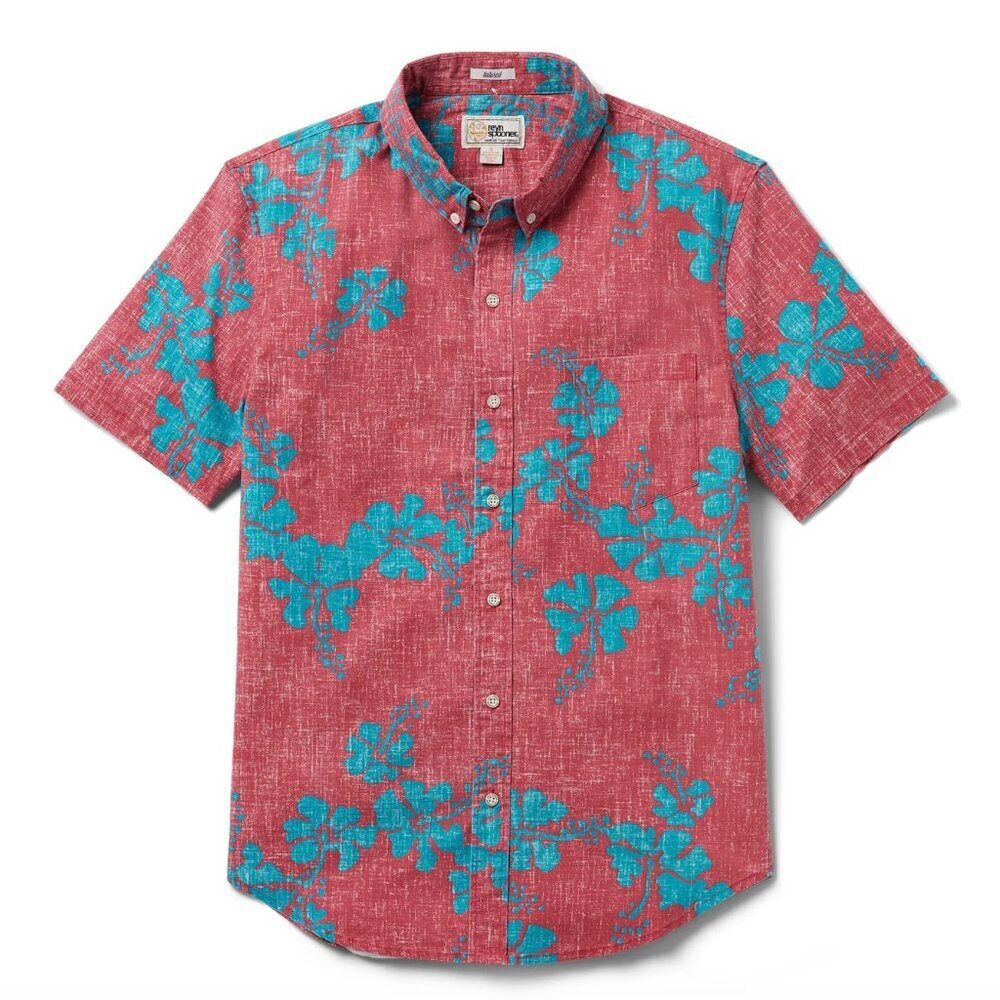 Reyn Spooner State Flower Floral Hawaiian Short Sleeve Button Down Shirt 2XL